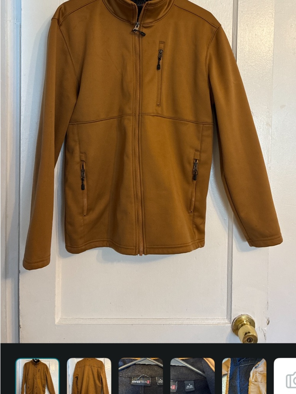 Swiss Tech Men's Caramel/Tan Lightweight Softshell Jacket